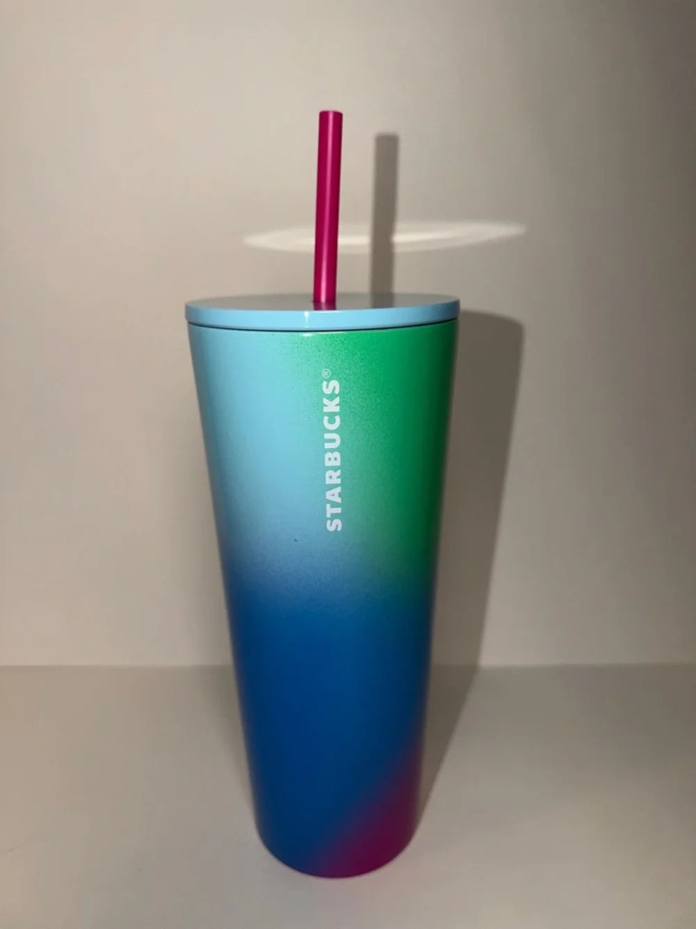NWT Starbucks Summer 2023 Technicolor Paint Stainless Steel Cold Cup Tumbler